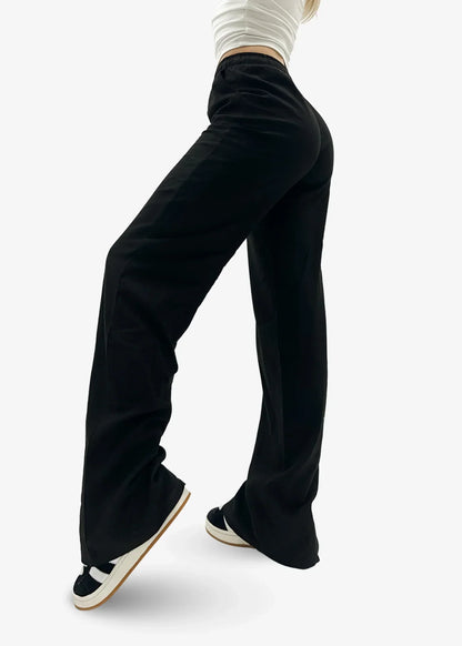 "Jennifer" Leinenhose Schwarz